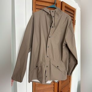 EUC RAINS Taupe jacket size s/m